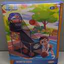 EagleStone 2-in-1 Kids Arcade Basketball Hoop with Dart Board,4 Balls Adjustable Height Basketball Toy Indoor Outdoor Carnival Games Gift for Boys Girls Toddlers Ages 3-6 Years Old,Pump Included (Red)