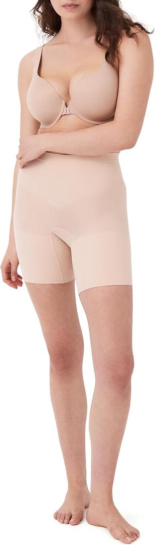 SPANX SPANXsculpt Power Series Mid-Thigh Short - Core Shapewear - Lightweight, All-Day Shaping & Support - No Panty Lines - Soft Nude - Large