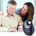 Large Black Teardrop Urn with Silver Heart for Human Ashes Male - Urns for Adult Men and Women - Cremation Urns for Ash, Funeral/Burial Urns, Decorative and Keepsake ERN, Heart Urn, 2.5 LTR, Black - Pre Engraved
