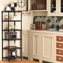 GIOTORENT 6-Tier Storage Shelves Standing Shelving Metal Units, Adjustable Height Wire Shelf Display Rack for Pantry Laundry Bathroom Kitchen 16.6 x 11.8 x 63, Black
