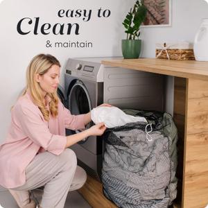 Mesh XL Laundry Bag - Large 24" x 36" - Durable, Machine Washable with Secure Drawstring Closure - Perfect for College Dorms, Laundromats, Apartments (Black)
