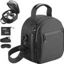 FOREGOER Carrying Case Compatible with Meta Quest 3S/Quest 2/ Apple Vision Pro Original Elite Strap, for Oculus Quest 3/2/Vision Pro Accessories (Black)