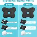 Pozico Ear Piercing Pillow with Hole Butterfly Side Sleeper Pillow for Ear Pain Relief, Surgery Recovery, Adjustable Firmness, Stable Support for Bed, Sofa & Recliner, Washable Cover, Black