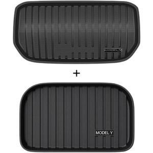 Quality TPE Foot Pad Compatible for Tesla Model 3 Y Custom Floor Liner Fully Surrounded Floor Mats Waterproof Non-Slip Carpet 2023(My 2PCS)