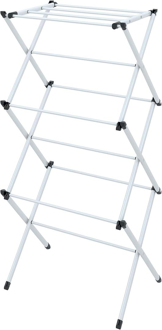 Mabel Home Foldable Clothes Drying Laundry Rack Clothes Airer (White) (One Size)