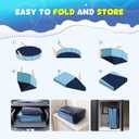 COMMOUDS Foldable Dog Pool, Collapsible Hard Plastic Dog Kiddie Swimming Pool, Portable Pet Bath Tub Wading Pools for Kids and Puppy Small Medium Large Dogs (79inch.D x 16inch.H)