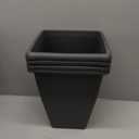 RooTrimmer 4 Pack 12 Inch High-Waisted Square Outdoor Planters No Saucers