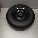 13x5.00-6" Flat Free Lawn Mower Tires, Zero-steering Lawn Mower Front Wheels, Solid Wheels Residential and Commercial Use, Suitable for 3/4-inch and 5/8-inch Bearings, Adjusted Center Hub, 2 pack