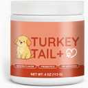 Turkey Tail for Dogs, Turkey Tail Mushroom for Dogs, Mushroom Supplement Powder, Supports Immunity, Energy and Skin & Coat - 113 Scoops (1PCS)