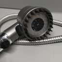 Filtered Shower Head with Handheld & High Pressure - Ion Drops Shower Head with 75" Stainless Hose for Hard Water | 3 Spray Modes Shower with 10 Replaceable Filters