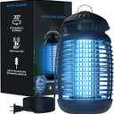 Bug Zapper for Indoor and Outdoor, 4200V Electric Mosquito Zapper, High Powered Waterproof Fly Zappers Mosquito Traps Outdoor, Fly Control for Home, Kitchen, Backyard, Camping