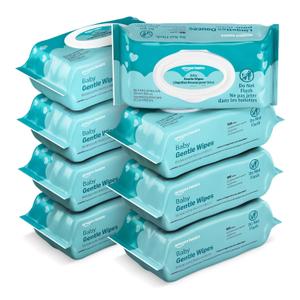 Amazon Brand - Mama Bear Gentle Formulated without Fragrance Baby Wipes, Hypoallergenic, Sensitive Skin, Unscented, 800 Count (8 Packs of 100)