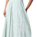 Lulus Sedona Lace Back Burnout Maxi Dress Halter Neck Floral Chiffon Gown for Cocktail Evening Prom S