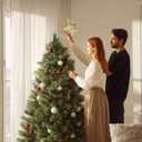 Christmas Tree Topper Holder Universal Twist-On Stabilizer with Adjustable Attachment for Tree Top Decorations, Fits Most Tree Bases (Green)