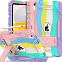 Grifobes for iPad A16 Case 11th Generation 11 inch 2025 / iPad 10th Generation Case 10.9 inch 2022, Heavy Duty Military Grade Shockproof Cover with Pencil Holder for i Pad 11/10 Gen (Colorful)