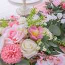 Lisuun 9FT Wedding Arch Flower Garland, Handmade Wedding Table Decorations,Head Table Floral Decor for Noble and Charming Wedding Ceremony, Dusty and Blush