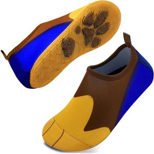 WateLves Kids Water Shoes Toddler Girls Boys Barefoot Non-Slip Quick Dry Aqua Socks for Beach Swim Walking (2.5-3 Little Kid, Puppy Footprint)