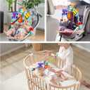 Lynncare Adjustable Arch Bassinet Toys for Infant & Toddlers, Stroller Arch, Baby Crib Toys with Fascinating Hanging for Stimulating Babys Senses and Developing Motor Skills