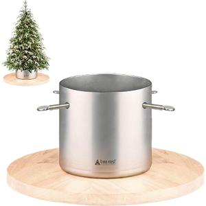 Christmas Tree Stand Base Mini Christmas Tree Holder Xmas Tree Stand Base for 5ft Tabletop Modern Christmas Small Tree Xmas Tree Decoration, Medium, (Moonlight, Silver)