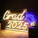 Graduation Decorations 2025, Congrats Grad 2025 Neon Sign, 2025 Graduation Party Decorations LED Light Sign for Wall Decor, Celebration Graduation Gifts, Warm White Light, USB Powered, Dimmable