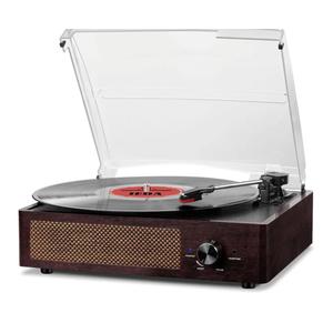 Vinyl Record Player Turntable with Built-in Bluetooth Receiver & 2 Stereo Speakers, 3 Speed 3 Size Portable Retro Record Player for Entertainment and Home Decoration