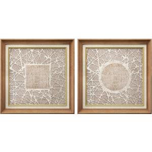 MUDECOR Premium Framed Wall Art Brown Spiral Circles Abstract Shapes Illustrations Fine Art Decorative Retro Multicolor for Living Room, Bedroom, Office - 26"x26"x2 Natural (A06-2309-irs54)
