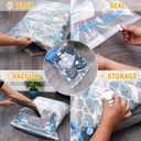 MEIQIHOME Vacuum Storage Bags, Space Saver Sealer Bags,Vacuum seal bags for clothing, Pillows, Comforters, Blankets, Bedding,Travel,7 Jumbo