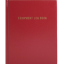 BookFactory Equipment Log Book - 168 Pages 5'' x 7'' Red Cover Section Sewn Hardbound (Made in USA)