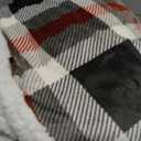 Electric Heated Blanket 72"x84" Full Size, Soft Flannel and Sherpa Double-Sided Material with 4 Heating Levels and 10 Hours Auto-Off, Machine Washable, Cozy Plush Fabric for Home, Black & Red Plaid