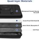 Alfheim 13-14 inch Hard Shell Laptop Case Sleeve, Waterproof Shockproof Shoulder Bag, Protective Carrying Case Compatible for 13.3 14.2 MacBook Pro A2442 A2338 13.3 MacBook Air 2337 M1 A2179