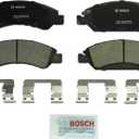 BOSCH BC1363 QuietCast Premium Ceramic Disc Brake Pad Set - Compatible with Select Cadillac Escalade, XTS; Chevrolet Avalanche, Silverado, Suburban, Tahoe; GMC Savana, Sierra, Yukon XL + More; FRONT