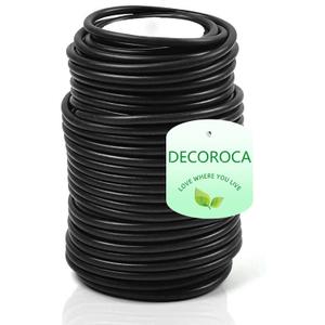 Decoroca Soft Plant Ties for Support - 65.6' Reusable Waterproof Plant Wire, Garden Twist, Office Organization and Decoration Binding1pc/Black