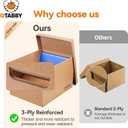 File Storage Boxes with Lids, Photo Storage, Letter/Legal Size, 4-pack | Heavy-Duty Kraft Board with 3-Ply Reinforced Walls, Handles and Lids for Long-Term File and Photo Storage,12x16x10 Inches