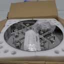 Sefinn Four Modern Crystal Chandelier Spiral Sphere Design 9 Light Crystal High Ceiling Light Chandelier for Living Room Hotel Stairs Foyer Entryway Height 79 inch Flush Mount Diameter 24 inch