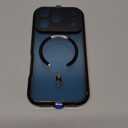 [CD Metal Ring & Automatic Pop-up Lock Magnetic Privacy Case for iPhone 17 Pro [Compatible with MagSafe] [Integrated Lens Protection] Full Body Bumper Cover with Built-in 9H Glass-Black