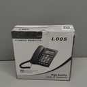 Corded Caller ID Telephone, TelPal Landline Home Phones with Blue Backlight & Speaker, Hands Free Analog Hotel Office Telephone Set, Desktop Speed Memory Dial Telephones for Seniors (White)