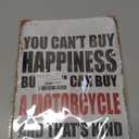 Motorcycle Decor Motorcycle Metal Tin Sign You Can't Buy Happiness But You Can Buy Motorcycle Wall Art Garage Signs For Man Man Cave Decoration 8x12 Inch