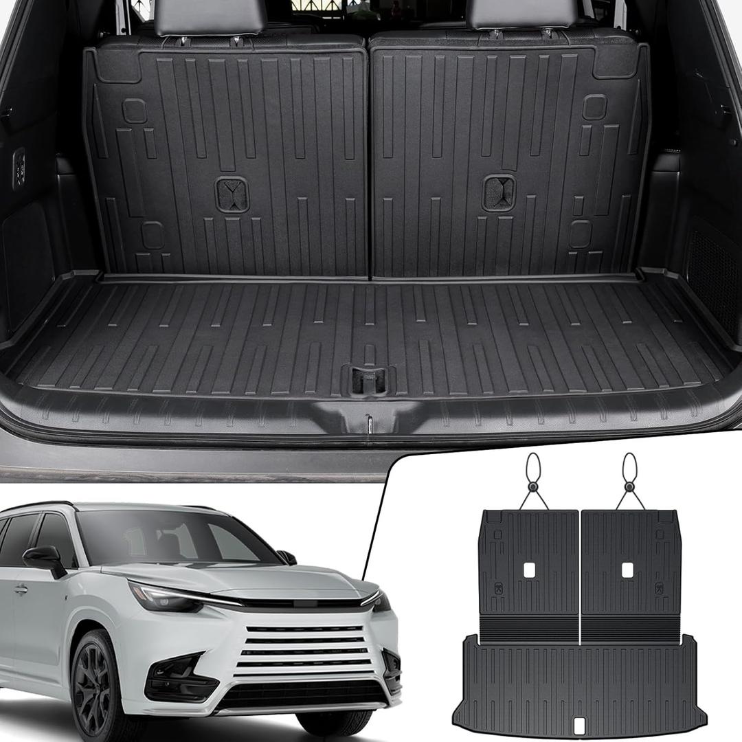 Cargo Mat with Backrest Mats for Lexus TX 2024 2025 6/7 Seats Car Mat Accessories, All Weather TPE Protectors Cargo Liner Seat Back Covers(Cargo Mat with Backrest Mats)