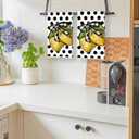 TAJWE Summer Kitchen Towels 18x26 Inch Set of 2 Lemon Dots Dish Towels Farmhouse Seasonal Decorative Hand Cloths for Kitchen Decoration White