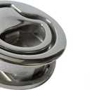 Amarine Made 2" Flush Pull Slam Latch Stainless Steel Round Pull Latch for RV Boat Deck Hatch 1/4" Door Cabinet Hardware Door Locking Style (B)