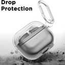 Samsung Galaxy Buds 3 Case Cover with Cleaner Kit, Soft Silicone Protective Case for Galaxy Buds 3 Pro, Accessories with Keychain (Clear)