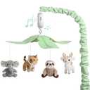 Baby Crib Mobile for Boys and Girls, Soft Plush Jungle Safari Animals Elephant Tiger Sloth Deer, Babies Nursery Decor, Calming Soother with 12 Lullabies Essential and Perfect Gift