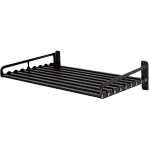 Microwave Oven Rack, 23.58"x15.52" Wall Shelf, Mounted Oven Bracket Holder, 80Ib Load Bearing, Household Commercial Microwave Rack for Dorm, Apartment, Kitchen, Bedroom, Black