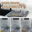 Stone Drying Mat for Kitchen Counter - Marble Diatomaceous Earth Dish Drying Stone, 15.8 x11.8" Sink Mat (Grey) (Gray)