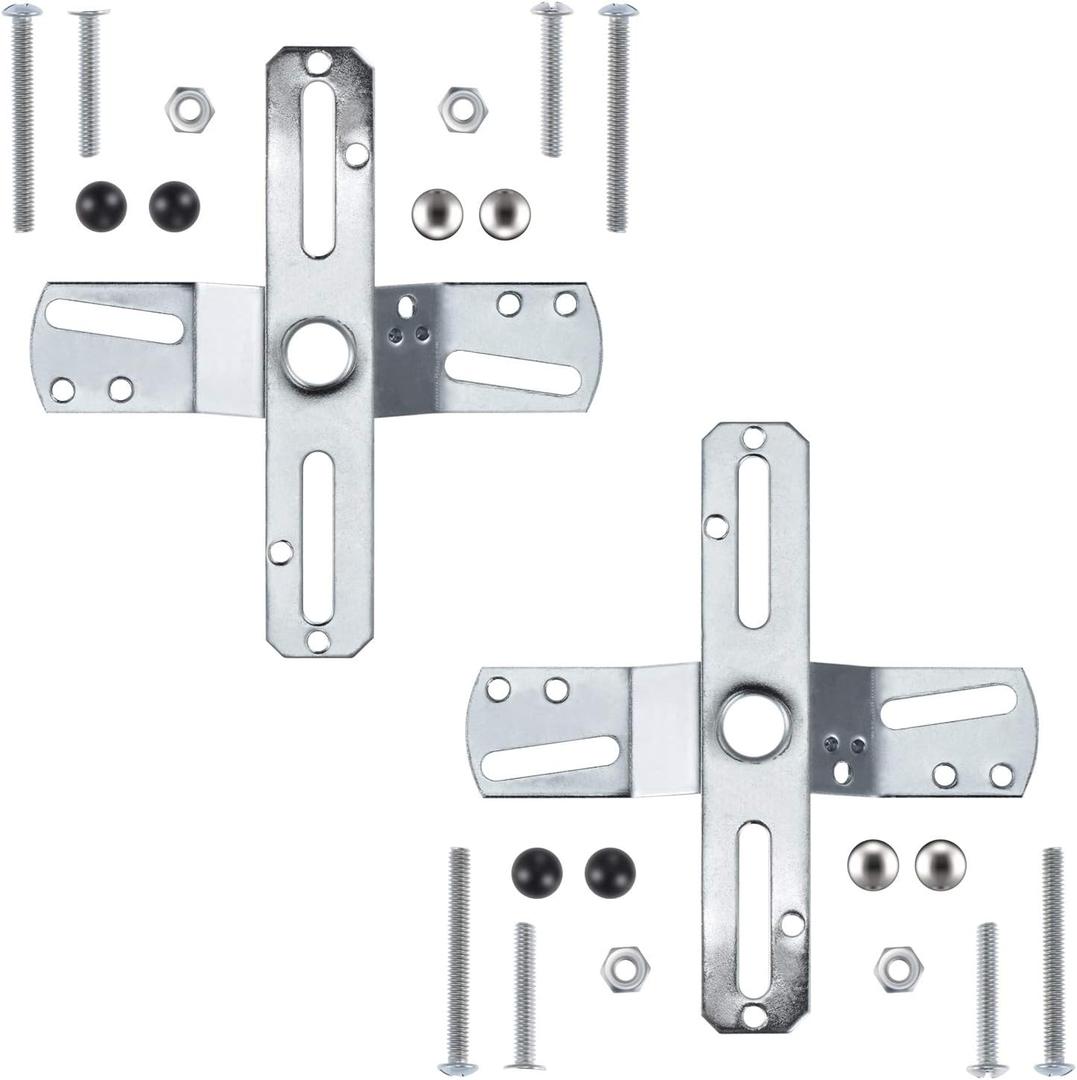 Canomo 4" Universal 360 Rotation Light Fixture Crossbar, Cross-Shaped Lighting Crossbar with Screws and Nuts, 2 Pack