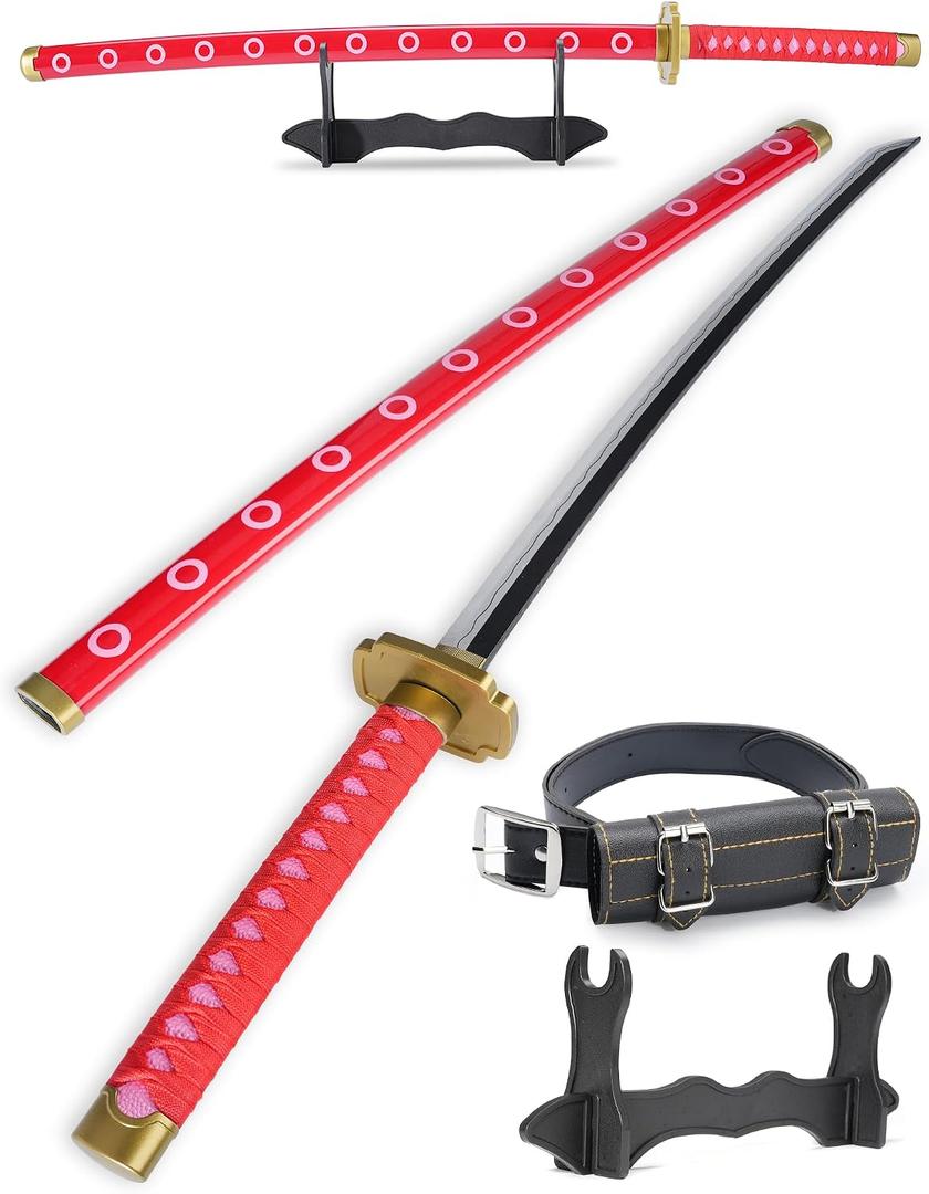 Cold Blade Katana Sword - 41 inches Katana Replica with Holster Belt and Display Stand - Sword with Authentic Design