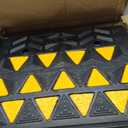 VEVOR Rubber Curb Ramp, 6" Rise Height 2 Pack, Heavy-Duty 33069 lbs/15 T Capacity Threshold Ramps, 19" L x 15" W Driveway Ramps with Stable Grid Structure for Cars, Wheelchairs, Bikes, Motorcycles