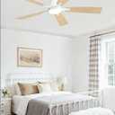 Fanbulous 52 inch Ceiling Fans with Lights, Smart Flush Mount Ceiling Fan and Remote APP, Modern Low Profile, 3CCT 20W LED with 6-Speeds Quiet Reversible Motor for Bedroom, Living Room, Kitchen, White