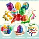 JOYIN 8Pcs 3D Printed Dragon Eggs with Laster Color Dragon, Articulated Magic Toys, Easter Basket Stuffers for Kids Party Favors, Easter Egg Hunt, Classroom Prize Supplies