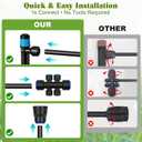 Drip Irrigation Kit for Garden, Automatic Watering System with Quick Connect Fittings, Adjustable Spray Nozzles, Water Saving Irrigation System for Yard, Greenhouse, Lawn & Potted Plants (140FT)